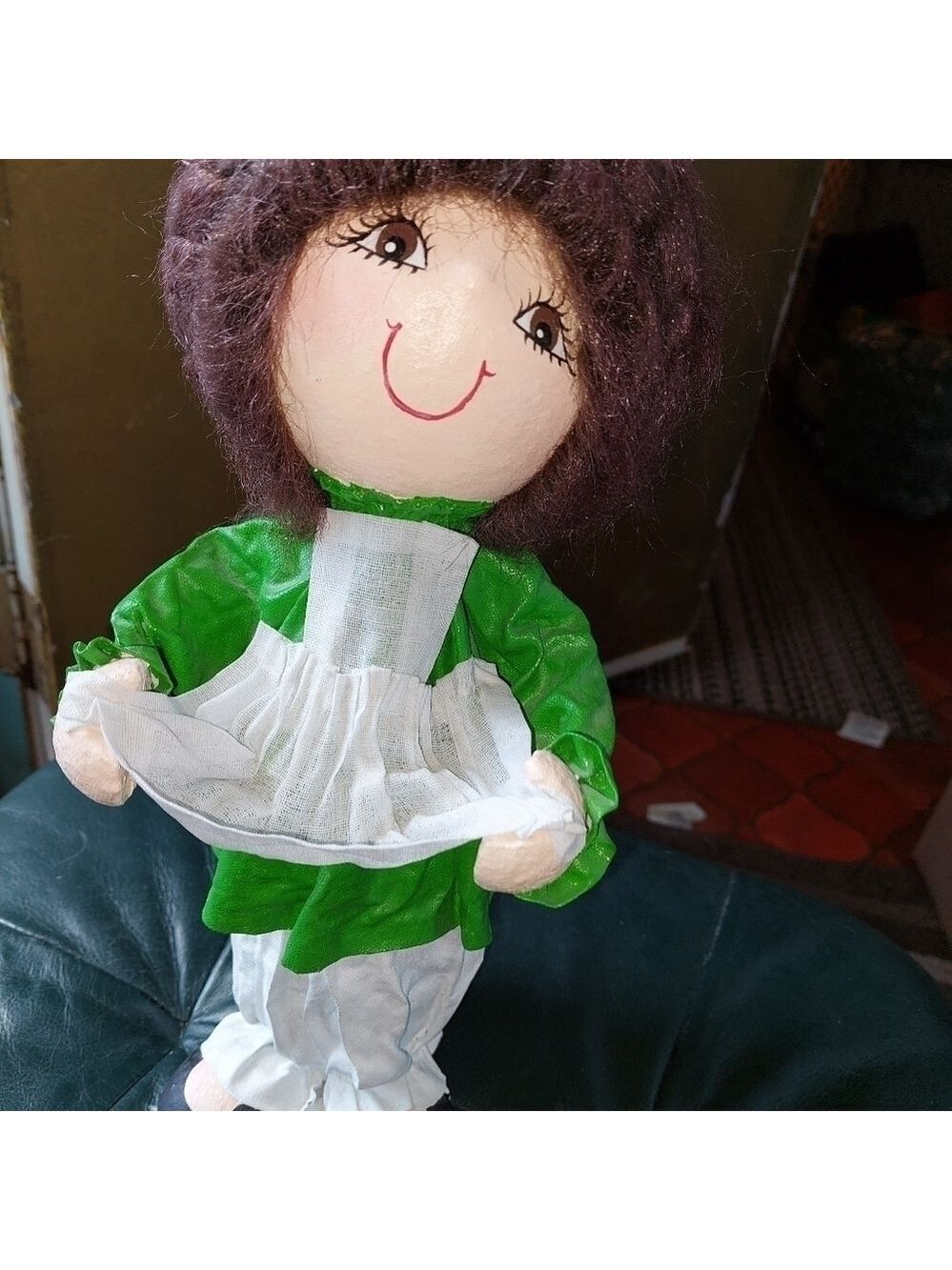 Vintage Starchy. Starched Doll in Green